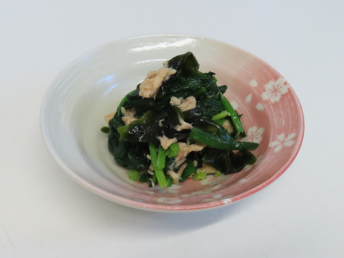 わかめとほうれん草のおひたし