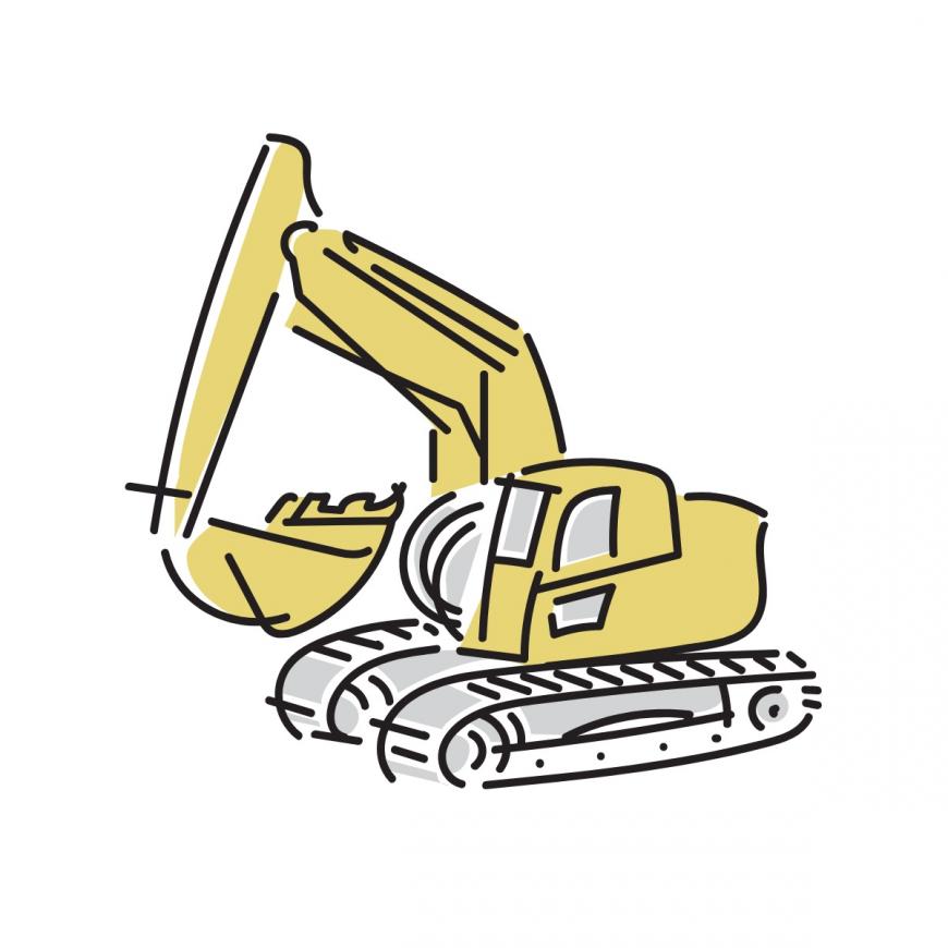 クレーン車のイラスト
