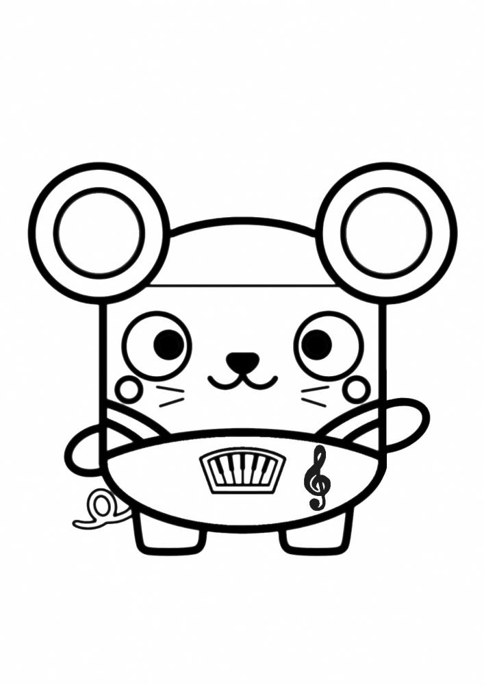 白抜きのあかめろのイラスト