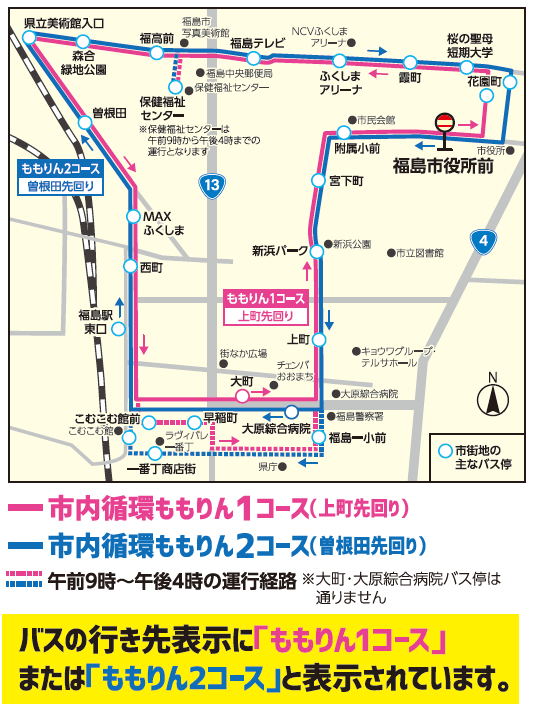 市内循環バス路線図