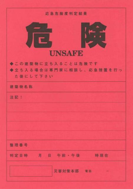 赤　危険