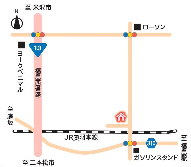田口 文子さんの庭までの地図