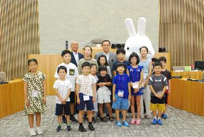 親子議場見学会の写真