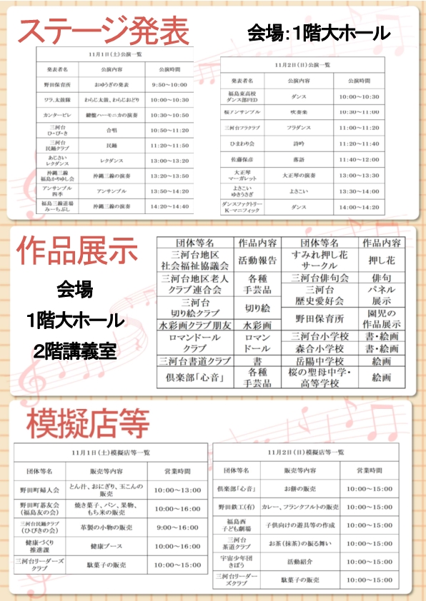 文化祭チラシ裏