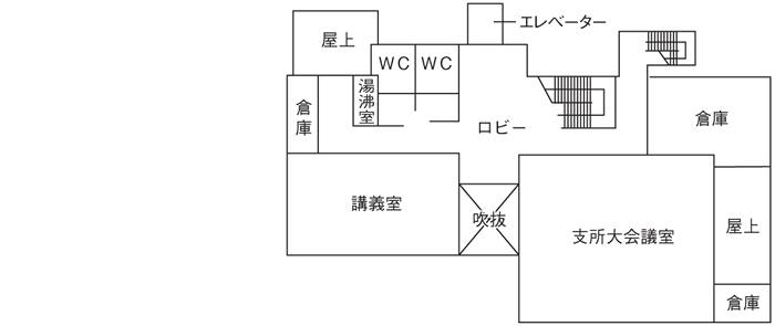 2階の案内図のイラスト