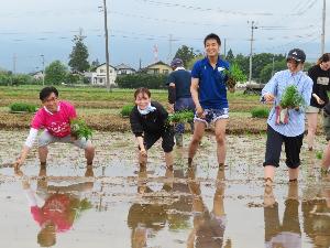 荒川区福島市田植交流