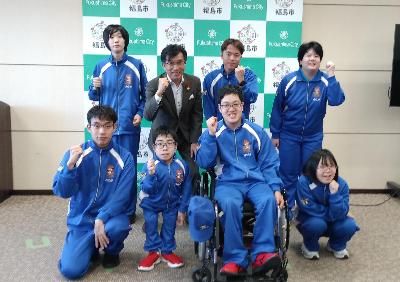 1003全国障がい者スポーツ大会出場選手激励