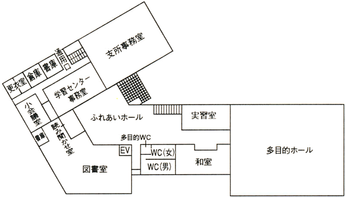 1階の案内図のイラスト