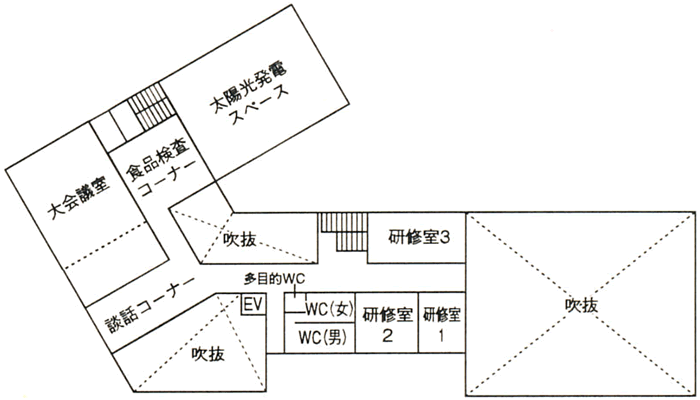 2階の案内図のイラスト