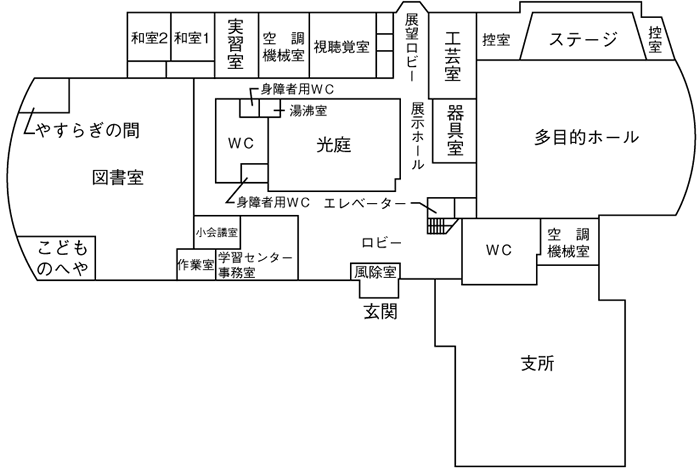 1階の案内図のイラスト