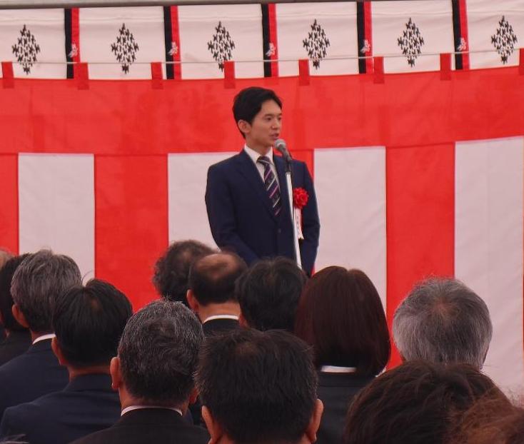 市長による施主挨拶