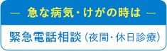 緊急電話相談(夜間・休日診療)＃8000