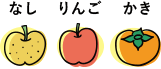 梨・リンゴ・柿