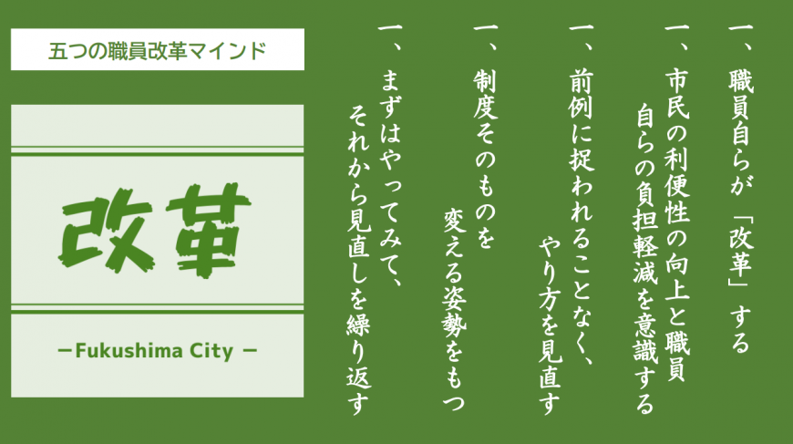 福島市5つの改革マインド